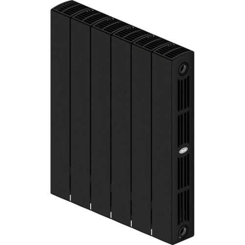 Биметаллический радиатор отопления Rifar Supremo 500 боковое подключение 12 секций антрацит