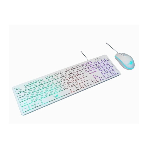 Комплект Dialog KMGK-1707U White Gan-Kata (клавиатура + опт. мышь) с RGB подсветкой