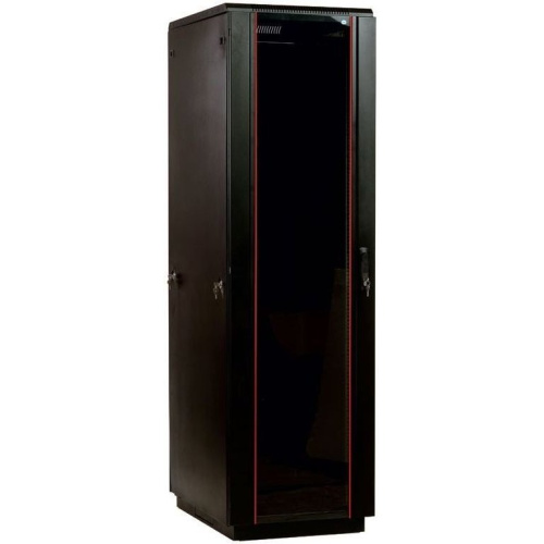Шкаф серверный ЦМО ШТК-М-42.8.10-1ААА-9005 черный 42U 800x1000мм пер.дв.стекл 2 бок.пан. 550кг