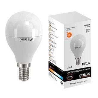 Лампочка Gauss 53116 Elementary Шар 6W