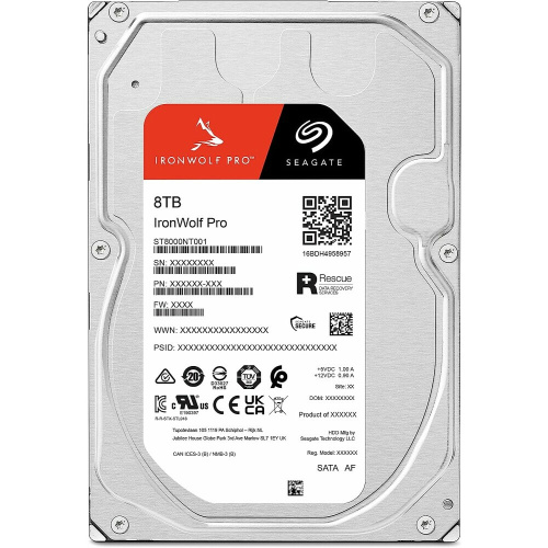 HDD Seagate Ironwolf Pro ST8000NT001 SATA-III 8TB NAS 512E (7200rpm) 256Mb 3.5"