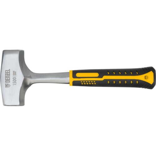 Кувалда Denzel 11012 1,5кг, цельнометаллическая, двухкомпонентная рукоятка