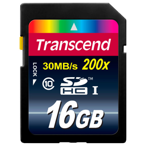 Карта памяти Transcend TS16GSDHC10 SDHC, 16GB UHS-I Class 10 U1
