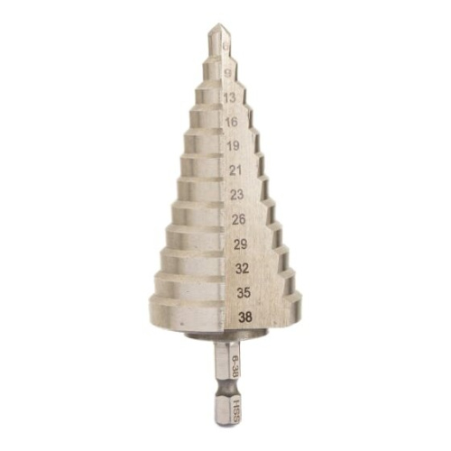 Сверло ступенчатое с шестигранным хвостовиком VIRA Rage 554003 6-38 мм