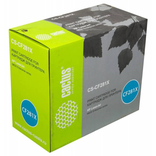 Тонер Картридж Cactus CS-CF281X черный для HP LaserJet Enterprise M630 (25000стр.)