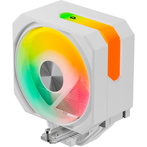 Кулер upHere UP1TC4C White ARGB / 4HPx6mm, 230W TDP, single tower, 1x120mm ARGB fan, 600-1650RPM, 68 CFM, 25dBA