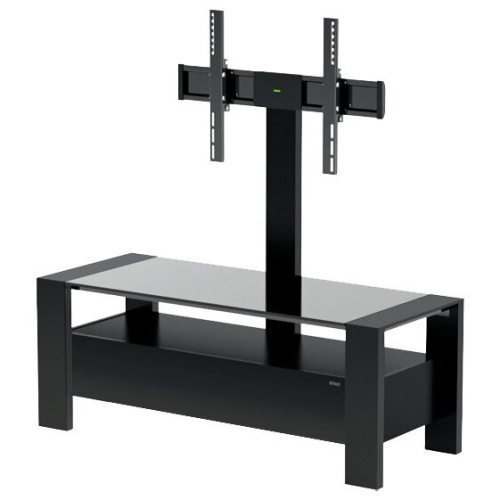 Стойка для ТВ HOLDER TV-34110 черный матовый+черное стекло