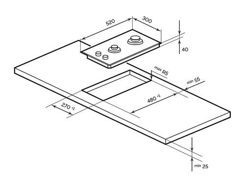 Газовая варочная поверхность LEX GVG 323A BBL