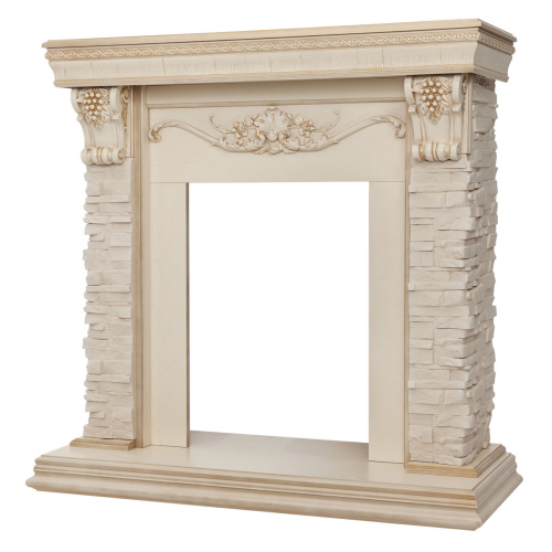 Портал каминный из МДФ RealFlame Patricia под очаги (Majestic, Fobos, Eugene, 3D Olympic) белый