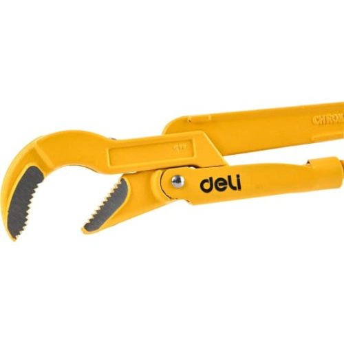 Ключ трубный Deli DL105255 рычажный №2 с изогнутыми губками 420мм, 0-55мм