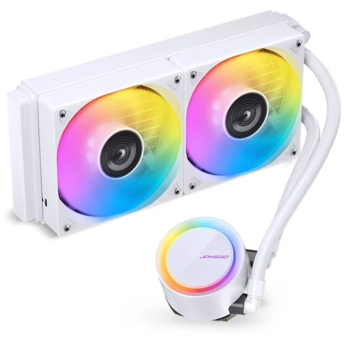 СВО JONSBO TG-240 ARGB White LGA 2011/1700/1200/115X/AM5/AM4 (TDP 260W, ARGB FAN and PUMP, PWM, DUAL FAN 120mm)