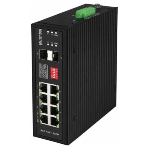 Коммутатор Osnovo (SW-80802/I(Port 90W, 300W)) 8G 2SFP 8PoE