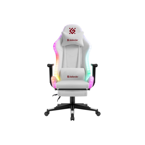 Игровое кресло Defender Watcher RGB Led 64336 White