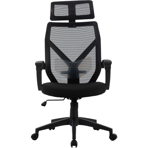 Кресло Cactus CS-MC414-BK черный сетка/ткань с подголов. крестов. пластик