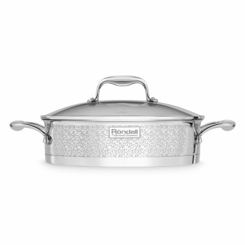 Сотейник RONDELL Vintage RDA-353 с крышкой, серебристый