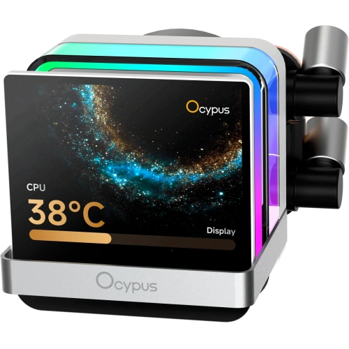 Вентилятор Ocypus Sigma L24 Pro WH, 240mm, LCD Pump, 2x120mm FDB fans, LGA115X/1200/1700/18XX, AM4/AM5