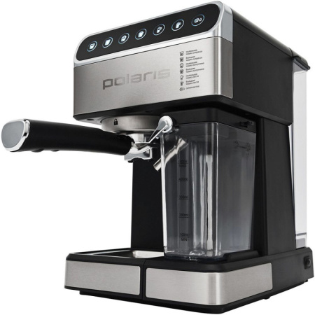 Кофеварка эспрессо Polaris PCM 1535E черный/серебристый