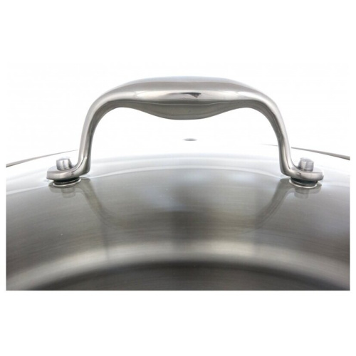 Сотейник RONDELL Vintage RDA-353 с крышкой, серебристый