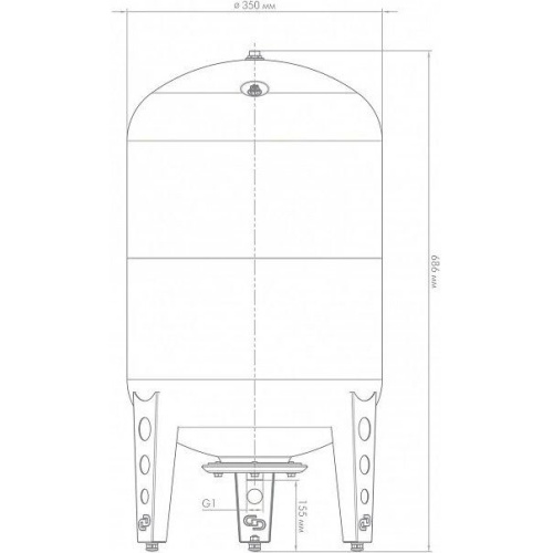 Гидроаккумулятор Джилекс ВП 50 к 50л 8бар голубой (7059)
