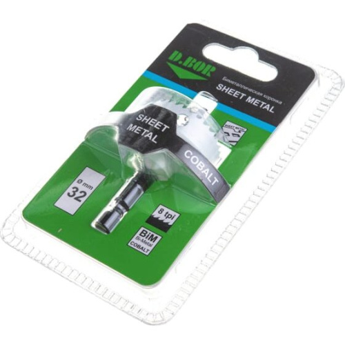 Биметаллическая коронка D.BOR Sheet metal D-HS-BIM-SM-20-032 32 мм комплект