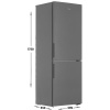 Холодильник с морозильником Бирюса W6033 серый