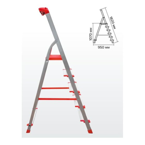 Стремянка Новая Высота Профессиональная NV 3118 (3118105) 1x5 ступеней