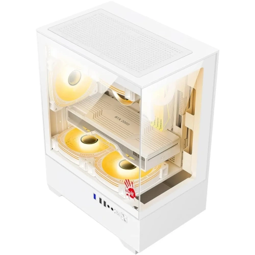 Корпус BLOODY CC-125 (cc-125-wh), mATX, Mini-Tower, без БП, белый