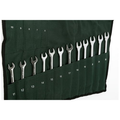 Набор ключей комбинированных Sata 08018 с накидным наконечником из 17 предметов метрический