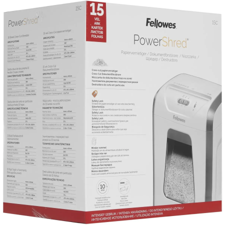 Шредер Fellowes PowerShred 15С белый