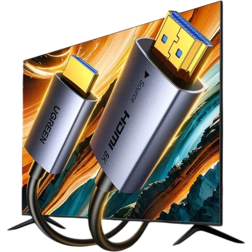 Кабель UGREEN HD183 (55505) HDMI 8K Fiber Optic Cable Male to Male Aluminum Shell 15m Dark Gray