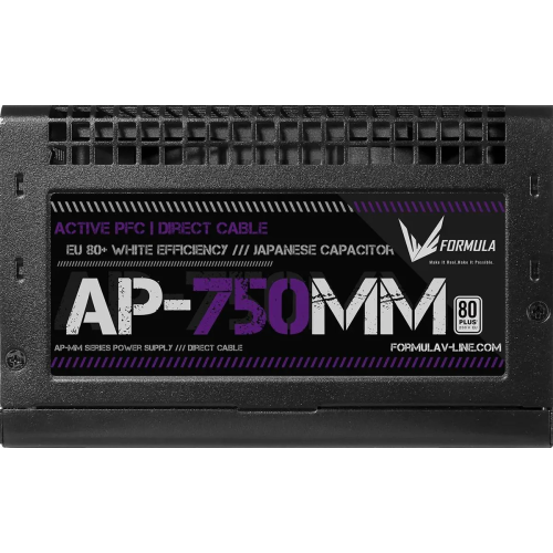 Блок питания Formula AP-750ММ 80 Plus White ATX 750W (20+4pin) APFC 120mm fan 6xSATA RTL