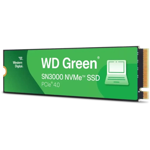 SSD WD Green SN3000 WDS200T4G0E, 2000GB, M.2(22x80mm), NVMe, PCIe 4.0 x4, QLC, R/W 5000/4200MB/s, TBW 250, DWPD 0.1 (12 мес.)