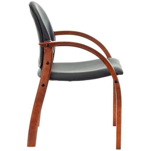 Стул Бюрократ Джуно светло-бежевый эко.кожа на ножках дерево