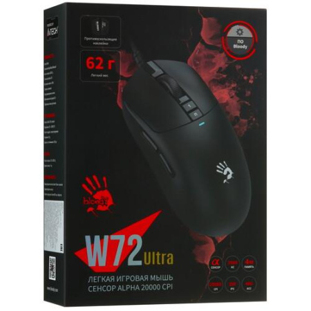 Мышь проводная A4Tech Bloody W72 Ultra  черный