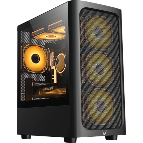 Корпус Formula V Line Air Mesh G3 Plus Black, MATX, Type-C*1, USB3.0*2, Front 3x120mm FRGB, Rear 1x120mm FRGB