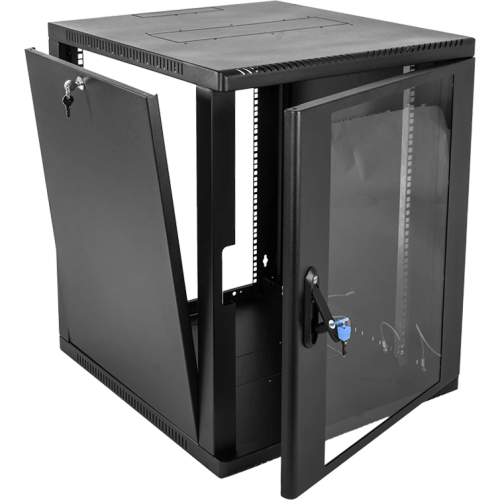 Шкаф коммутационный ЦМО ШРН-12.350-9005 настенный 12U 600x359мм черный