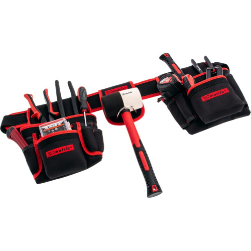 Сумка-пояс MATRIX 90240 двойная 20 карманов держатель для молотка