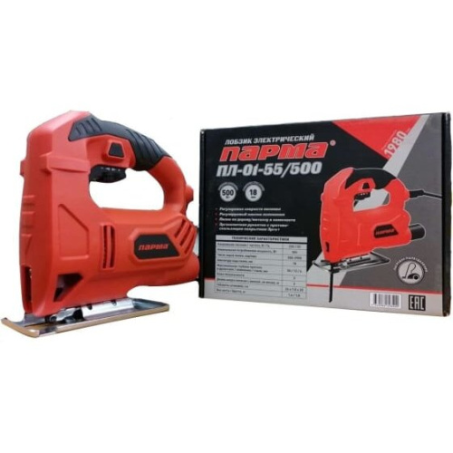 Лобзик ПАРМА ПЛ-01- 55/500 (02.031.00001) (500Вт, регулир.скорости, пилки)