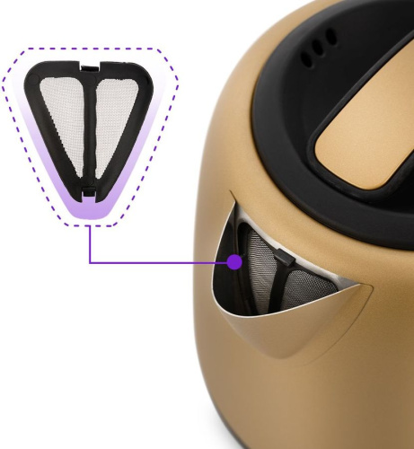 Чайник Kitfort KT-6111 золотистый/черный