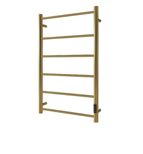 Электрический полотенцесушитель Stout Jazz Round 80*50 Золотой Хром 585