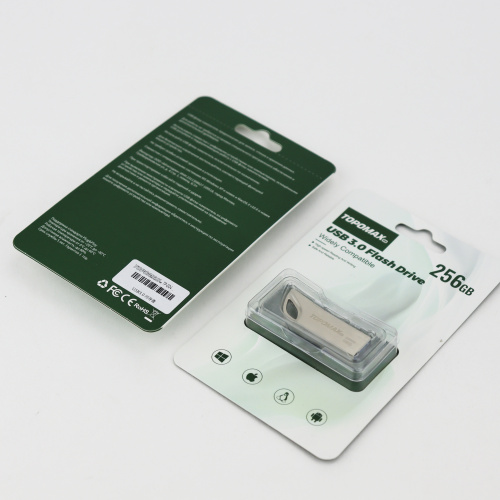 USB-флешка TOPOMAX TP-004 256G 3.0 скорость чтения 80МБ/с, записи 25МБ/с, (металл