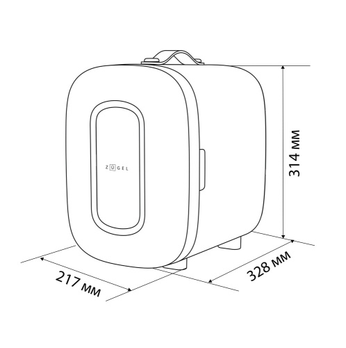 Холодильник для косметики ZUGEL ZCR005 молочный