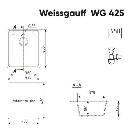 Мойка Weissgauff WG 42502 Beige