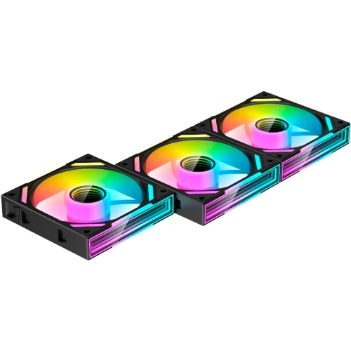 Комплект вентиляторов (3шт) XASTRA FS120B ARGB reverse triple pack 120x120x25мм ( PWM, ARGB, Infinity lighting effect., Daisy-chain , 800-2000 rpm)