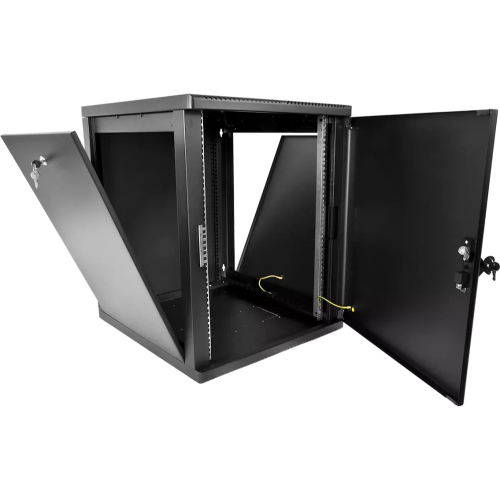 Шкаф коммутационный ЦМО ШРН-М-12.500.1-9005 настенный 12U 600x456мм черный