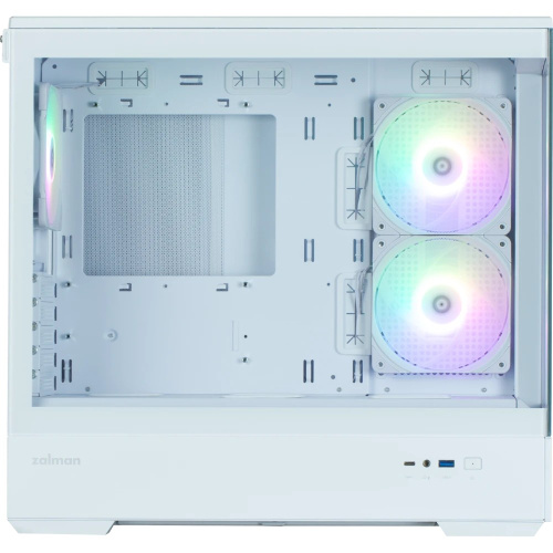 Корпус ZALMAN P30 V2, MATX, White, Window, 2x3.5", 3x2.5", 1xUSB Type-C, 1xUSB3.0, Side 2x120mm ARGB, Rear 1x120mm ARGB, VGA support