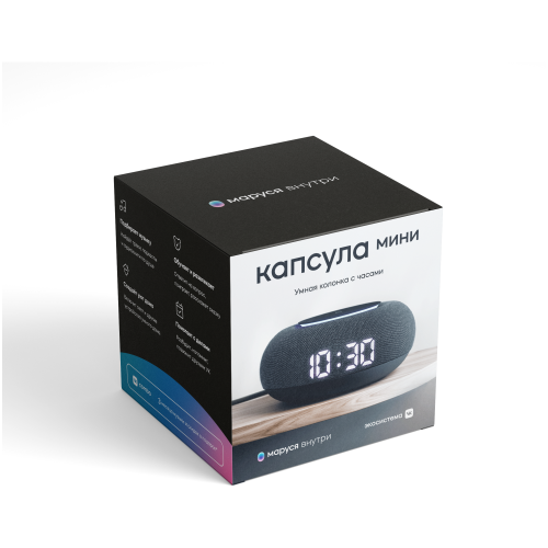 Умная колонка VK КАПСУЛА Мини (MRC02BK) 5Вт, с Марусей, темно-серый