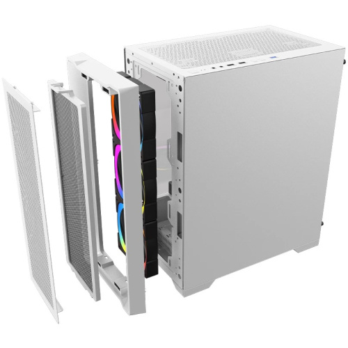 Корпус 1STPLAYER Trilobite T4 MESH ARGB White (T4-WH-4FS7-W) / mATX / 4x120mm ARGB fans