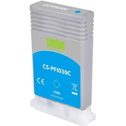 Картридж струйный Cactus CS-PFI030C PFI-030C голуб.пигм. 55мл для Canon imagePrograf TA-20/30
