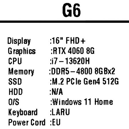 Ноутбук Gigabyte G6 KF KF-H3KZ894KD